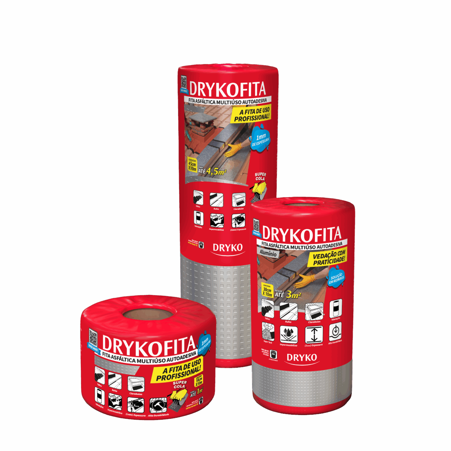 DRYKOFITA ALUMÍNIO 5 a 90 cm x 10 m