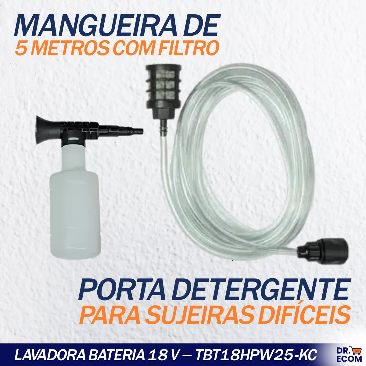 Lavadora A Bateria 18v 4ah Toyama Com Maleta Porta Sabão 6 Tipos De Jato 25bar 3.3l/min Reser 1.5l Mangueira 5m C Filtro Baterias Intercambiáveis C Makita