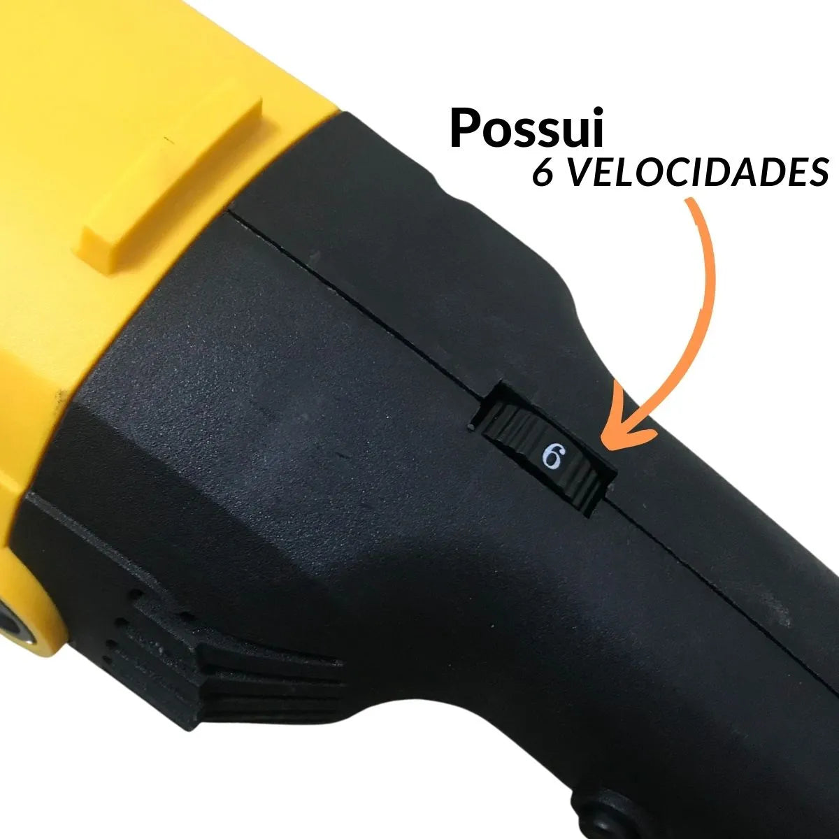 Politriz Angular De Mão Profisssional 1600w 6 Velocidades Acompanha Boina Disco De 180mm Rotacão Máxima 3000rpm 110/220v