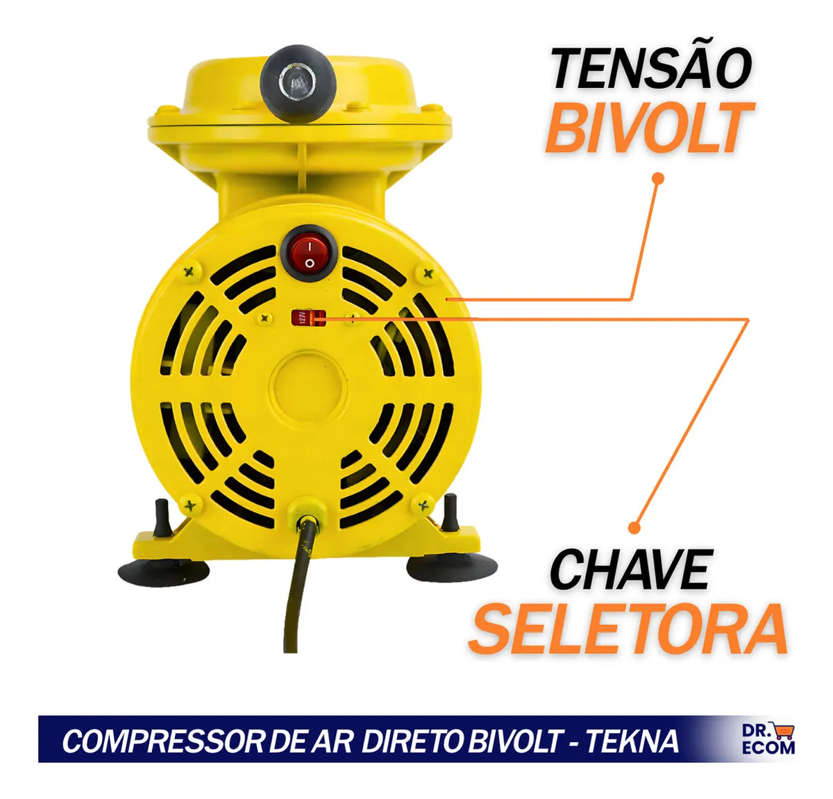 Compressor Ar Direto 1/2hp 40psi C/ Kit Cd2453b Bivolt Tekna