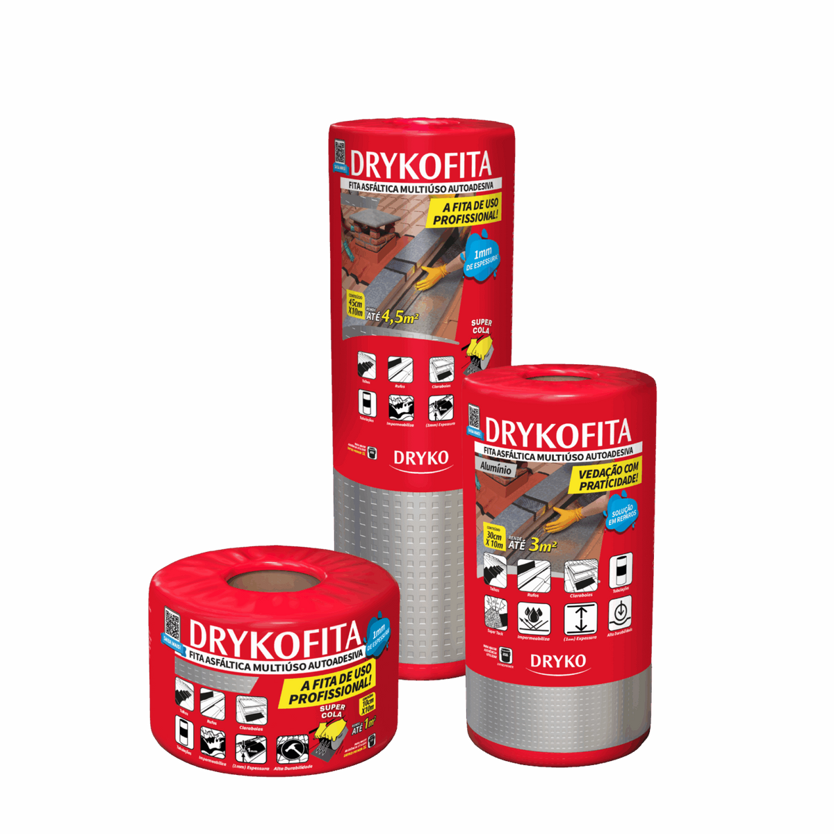 DRYKOFITA ALUMÍNIO 5 a 90 cm x 10 m