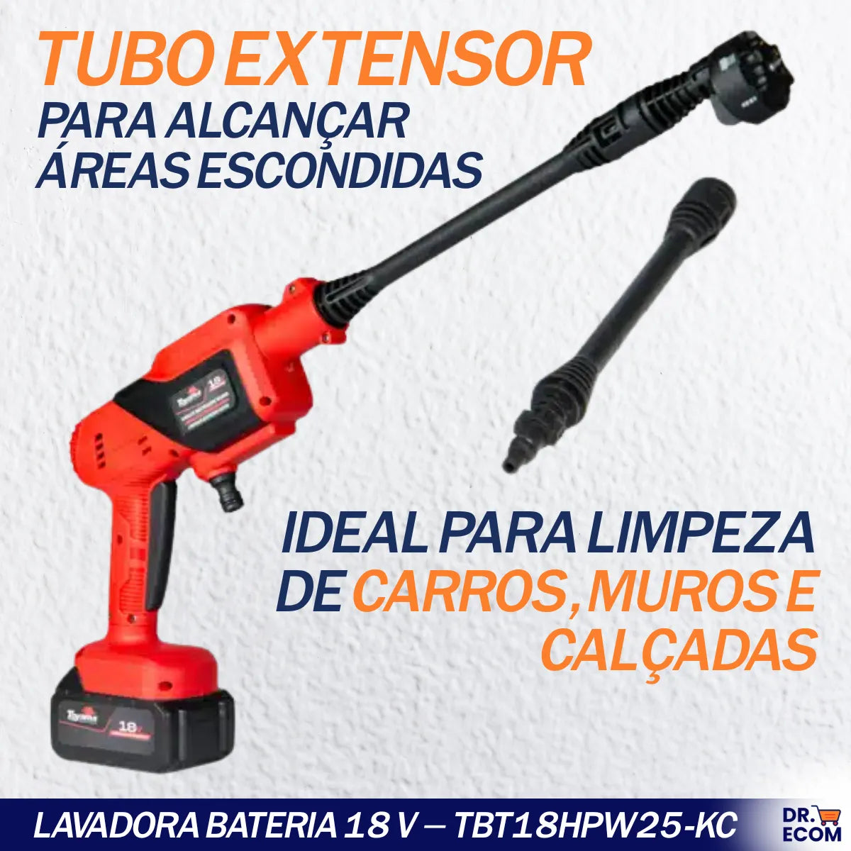 Lavadora A Bateria 18v 4ah Toyama Com Maleta Porta Sabão 6 Tipos De Jato 25bar 3.3l/min Reser 1.5l Mangueira 5m C Filtro Baterias Intercambiáveis C Makita