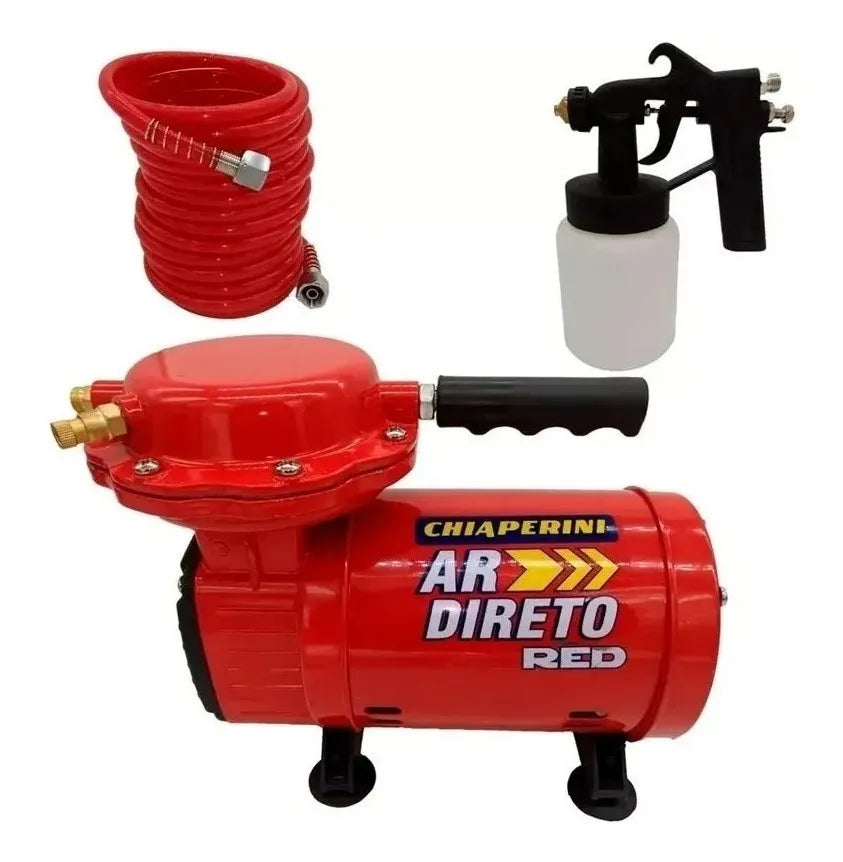 Compressor Ar Direto Red Bivolt + Kit De Pintura Chiaperini BIVOLT
