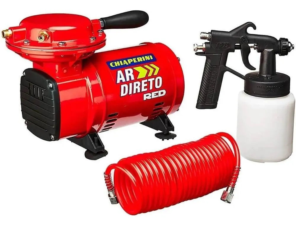 Compressor Ar Direto Red Bivolt + Kit De Pintura Chiaperini BIVOLT
