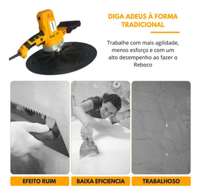 Lixadeira Desempenadeira Elétrica Com Motor Para Reboco