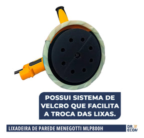 Lixadeira Profissional De Parede Menegotti Mlp800h 127v/220v